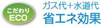 こだわりECO ガス代＋水道代　省エネ効果