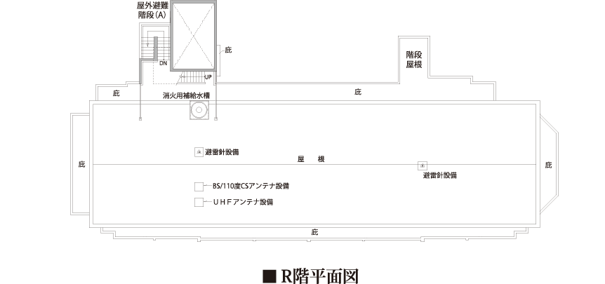 プレサンスロジェ国際通りレーヴタワー　沖縄県那覇市牧志 新築分譲マンション R階平面図