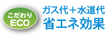 こだわりECO ガス代＋水道代　省エネ効果