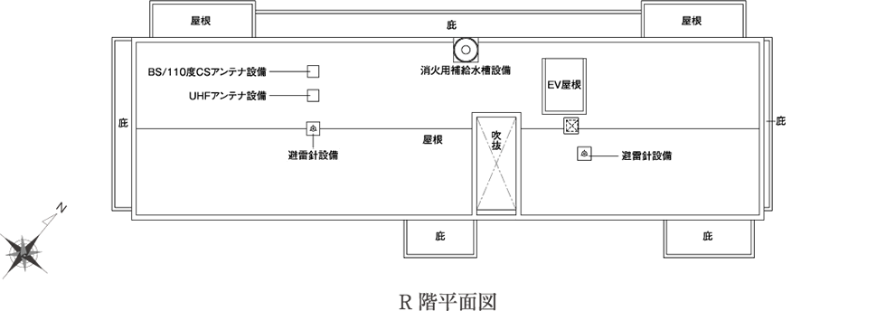 プレサンスロジェおもろまちレーヴ 沖縄県那覇市おもろまち 新築分譲マンション R階平面図