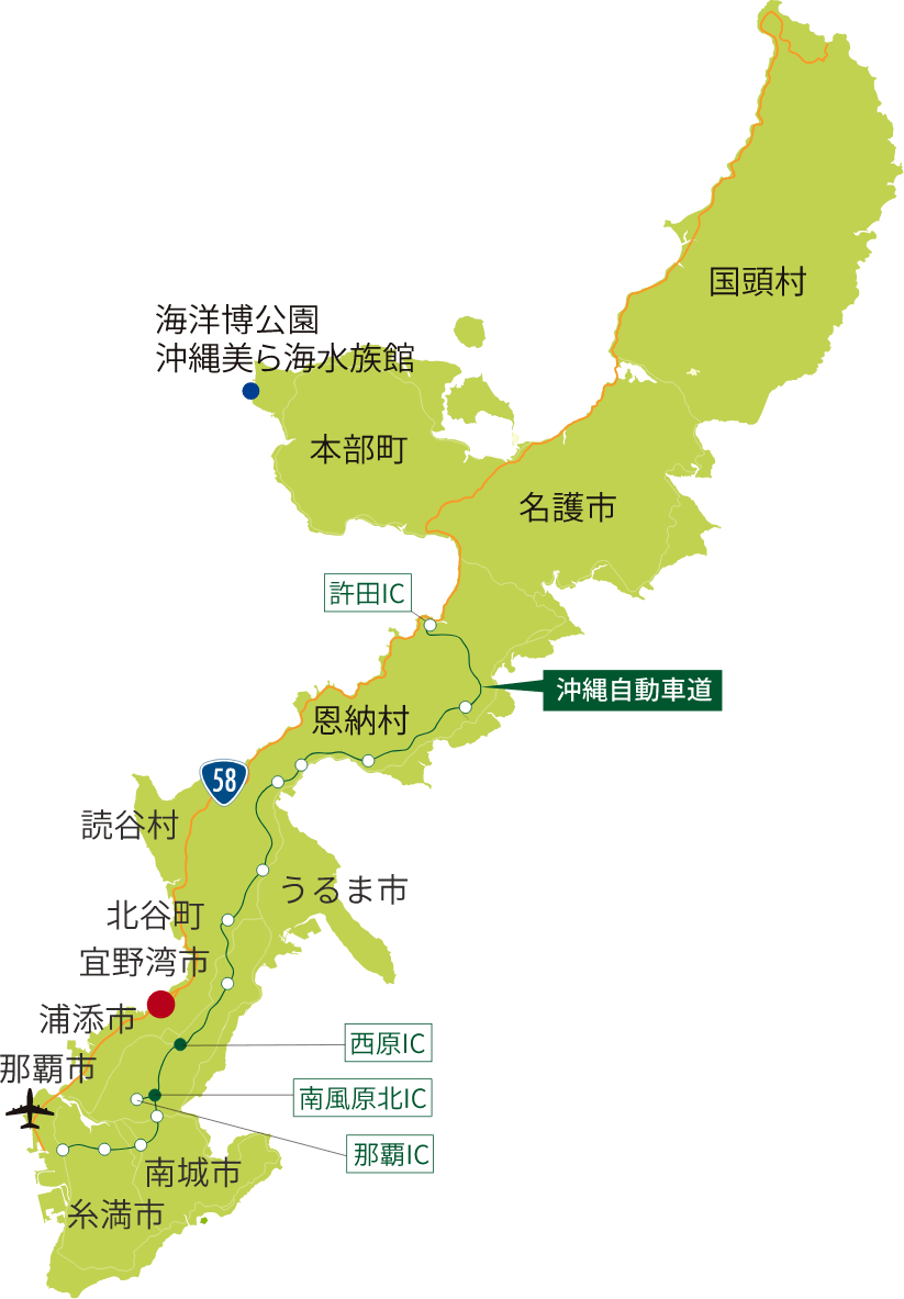 レーヴ牧港一丁目　現地案内図