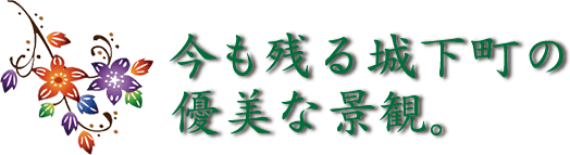 今も残る城下町の優美な景観。