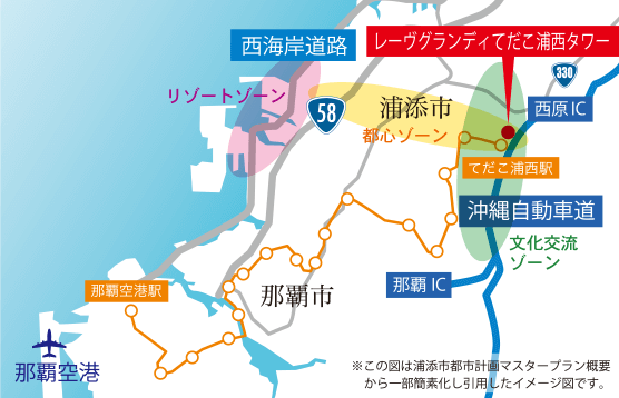 レーヴグランディてだこ浦西タワー　地図