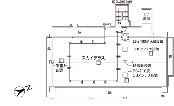 レーヴグランディ東浜 Sea＆Park　R階平面図