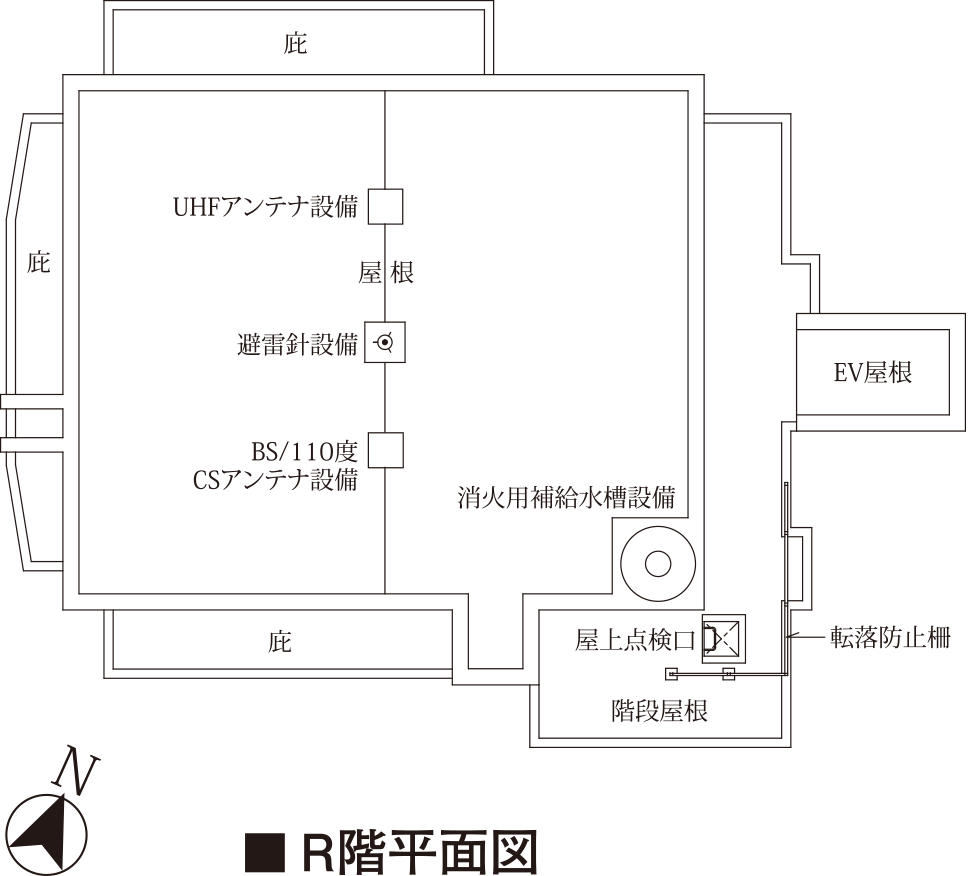 レーヴグランディ安里　R階平面図