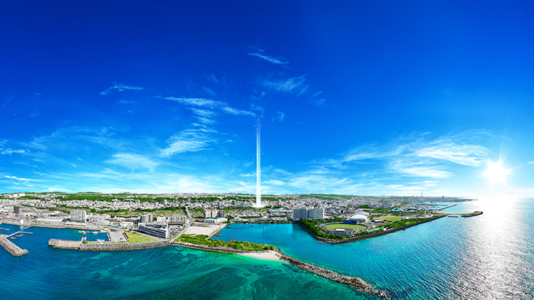 レーヴグランディ沖縄宜野湾 Sea View　空撮