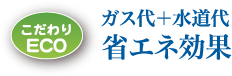 こだわりECO ガス代＋水道代　省エネ効果