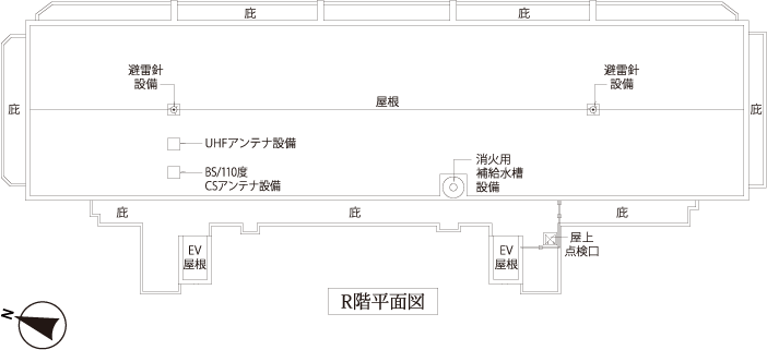 レーヴグランディ古波蔵一丁目 沖縄県那覇市古波蔵 新築分譲マンション R階平面図