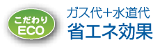 こだわりECO ガス代＋水道代　省エネ効果