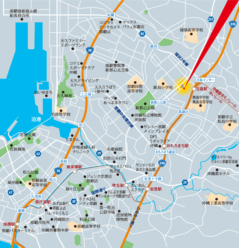 レーヴグランディ銘苅新都心Ⅱ 建設地