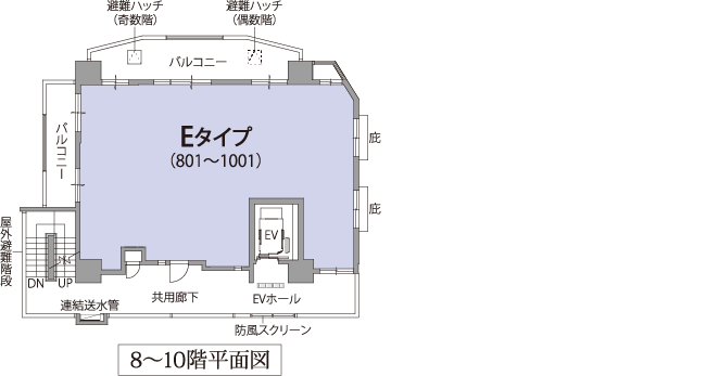 レーヴグランディ銘苅新都心Ⅱ 沖縄県那覇市銘苅 新築分譲マンション 8～10階平面図