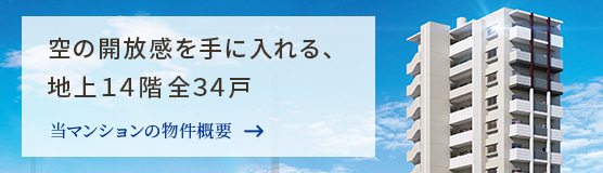 空の開放感を手に入れる、地上14階全34戸