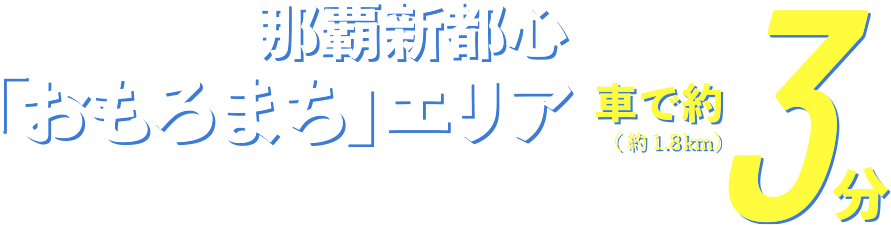 那覇新都心「おもろまち」エリア　車で約3分