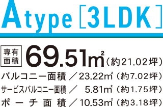 レーヴグランディ浦添宮城　Atype 3LDK
