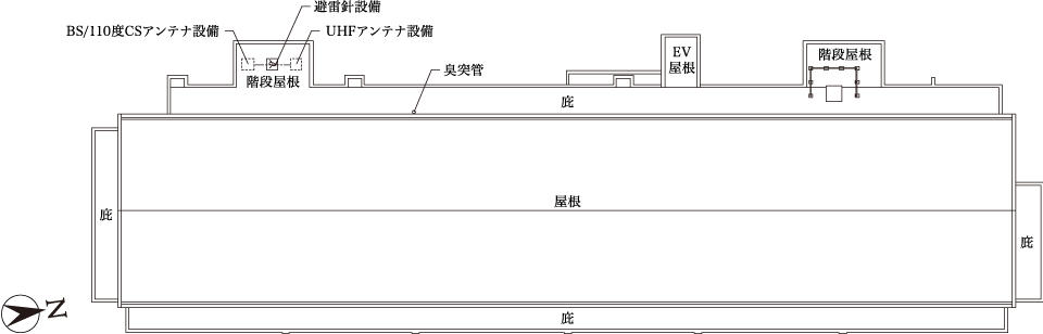 レーヴグランディ八重瀬　R階平面図