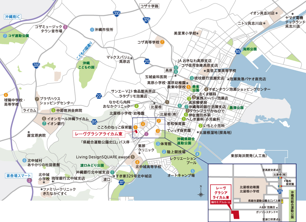 レーヴグラシアライカム東の地図