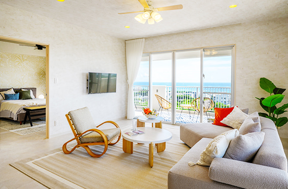 読谷村のオーシャンビュー FAN SEASIDE RESIDENCE 室内写真6